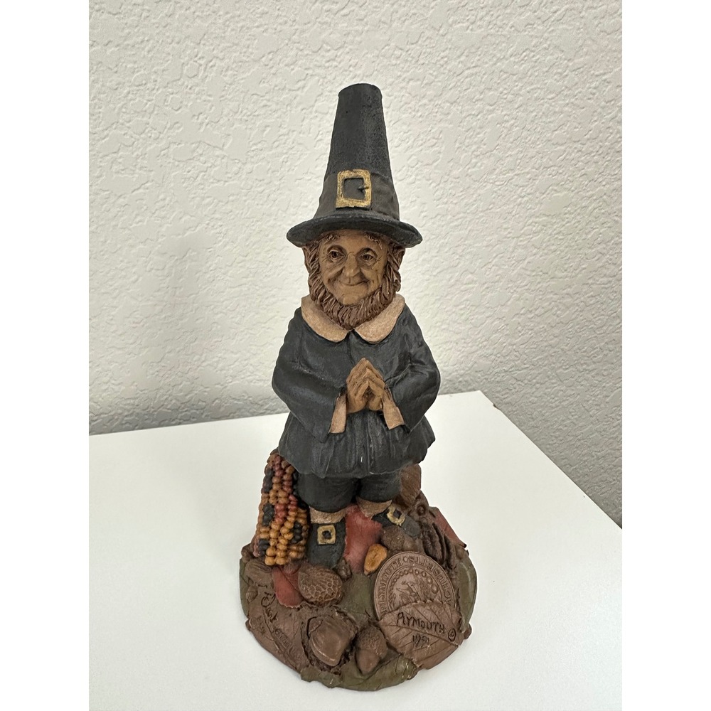 Cairn Studio Tom Clark Gnomes Plymouth Pilgrim Figurine Brown 1991 Resin Decor
